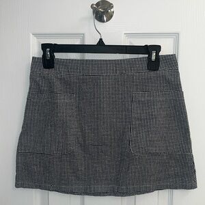 Seek The Label Mini Skirt - Black & White Checkered - Size Medium